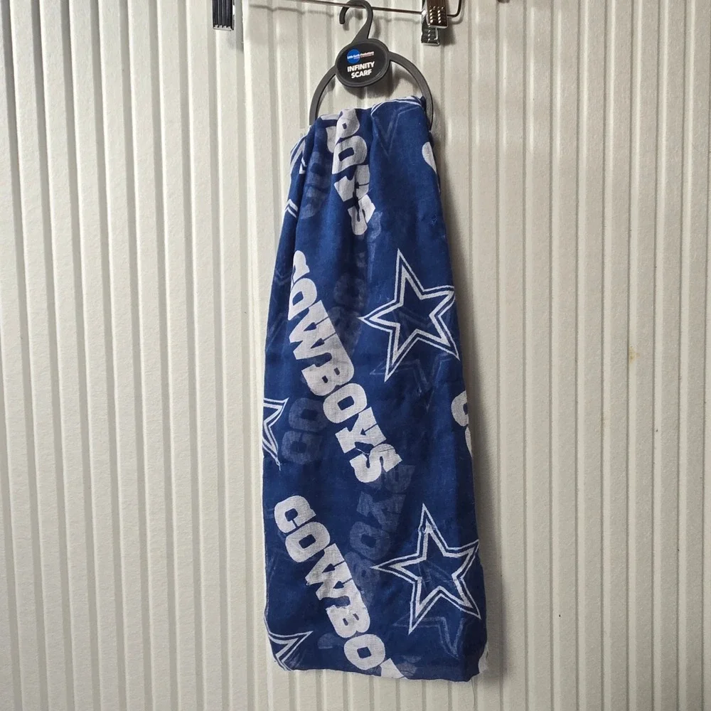 Little Earth NFL Dallas Cowboys Sheer Infinity Scarf Blue Star Logo 300615-COWB